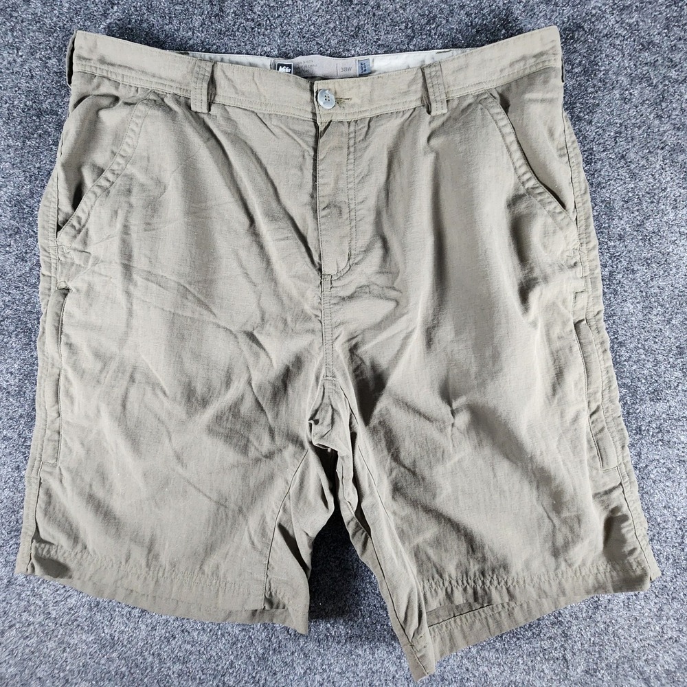 REI Co-op Men's Size 38 Green Hiking Shorts 6 Pocket UPF 50 Nylon Trail Hiking‎